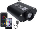 AZIMOM 16W Car Use Sound Activated Fiber Optic Light Box Engine Music Sensor Mode RGBW APP/Remote Control Starlight Engine Driver for Car Indoor Star Lighting Decoration