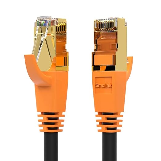 Cat 8 Ethernet Cable, 25ft High Speed Internet Cord, Shielded F/FTP 40Gbps by Smolink