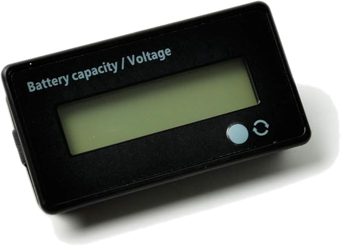 12V-48V Battery Meter, Voltage Indicator, Lead-Acid & Lithium Ion Battery Monitor, for Motorcycle, Car, Truck, Vehicle, Marine, Boat, Golf Cart, Club Car, Forklift