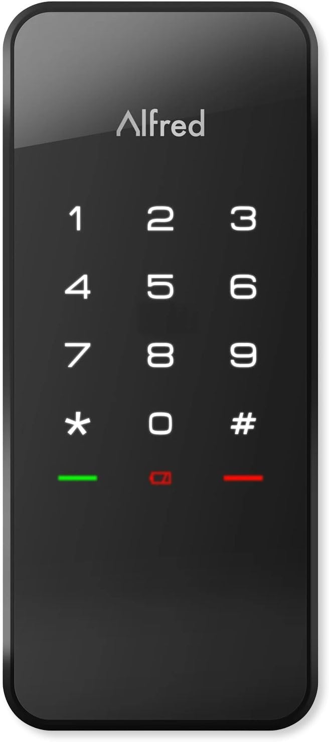 Alfred Touchscreen Keypad Pin + Bluetooth + Z-Wave Smart Door Lock by ALFRED