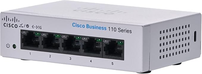 Cisco Business CBS110-5T-D Unmanaged Switch | 5 Port GE | Desktop | Ext PS | by Cisco