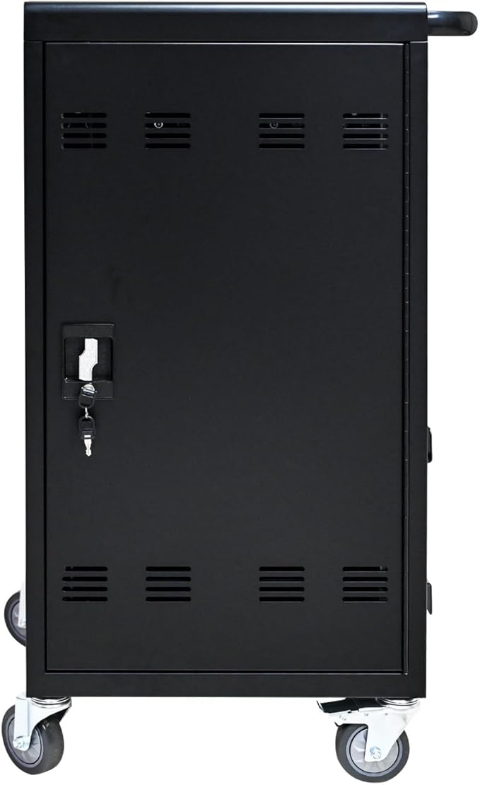 Leavader 45-Device Mobile Charging Carts for Tablets Laptops, Portable Charging Cabinet with Transformer and Caster, Large Charging and Storage Cabinet for Classroom or Office|Up to 16" Screen