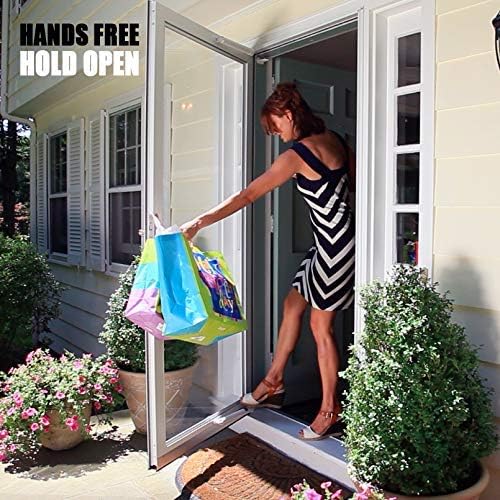 Touch 'n Hold Smooth Door Closer - Single Kit (Green) - Standard-Duty Door Closer with Touch-Button Hold Open Feature & Smooth Closing Motion – for (Medium & Lightweight) Storm, Screen Doors.