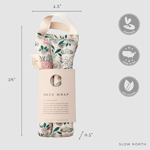 Slow North Hot & Cold Neck Shoulder Wrap: Natural Relief from Shoulder and Neck Ache, Menstrual Cramps Relief, and Stress Reduction