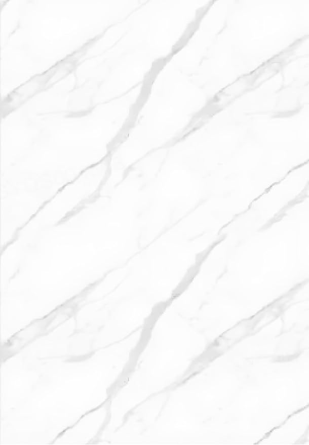 Dundee Deco Faux Marble Wall Panels - 2 ft X 4 ft - Glossy, Waterproof Indoor Wall Cladding - Off-White, Grey Veins - Set of 4 - Covers 31 sq ft