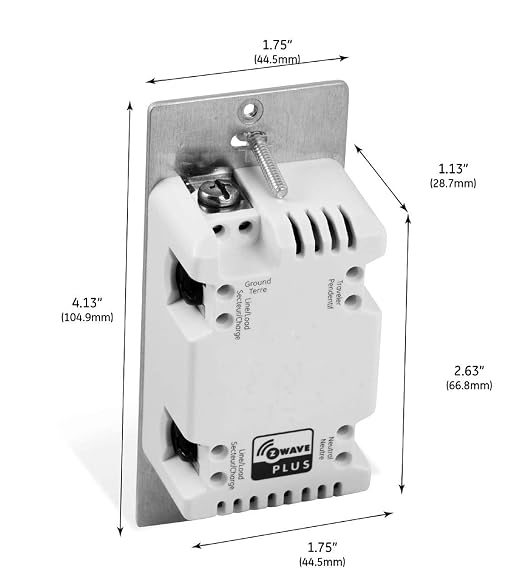 Bryant Electric IDEVZ01DW ZWave Enabled RF Decorator Switch 960W Incandescent - Image 2