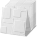 Art3d 20 Pack Decorative 3D Wall Panels, 19 Sq.Feet PVC Interior Wall Décor, 11.8"x11.8", White