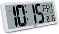 Large Digital Wall Clock, Electronic Alarm Clocks for Bedroom, Count Up & Down Timer, Battery Operated 14.17 Inch Large LCD Screen with Time/Date/Temperature Display