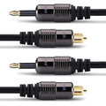 FosPower 24K Gold Plated Toslink to Mini Toslink Digital Fiber Optical S/PDIF by FosPower