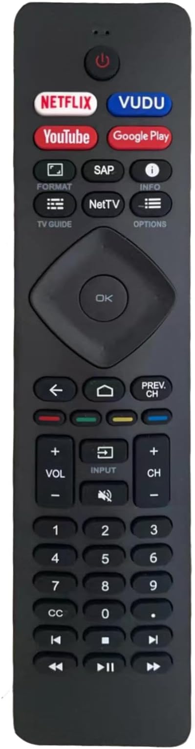 NH800UP RF402A-V14 Universal TV Remote Replacement for Phillips Remote Control for TV, for Philips Smart TV Android LED with LCD 4K 43PFL5766/F7/F7 55PFL5604/F7 55PFL5704/F7 65PFL5504/F7 65PFL5704