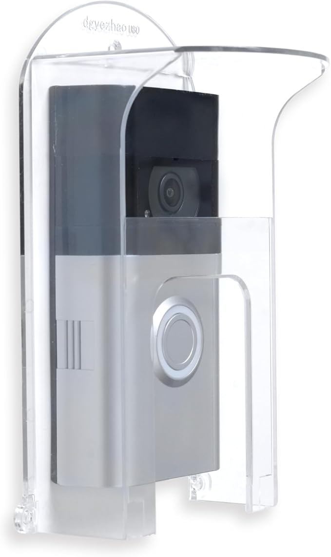 Transparent Plastic Doorbell Rain Cover , All Models Waterproof Protector Shield For Ring 1/2/3/4/2020/Pro/Pro 2/ Video Doorbells