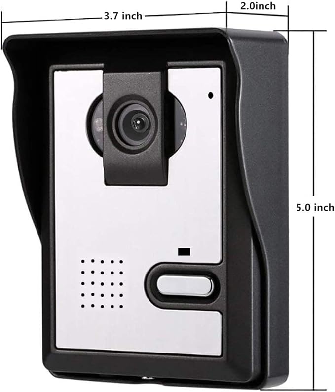 AMOCAM Wired Video Intercom Doorbell System 4.3 Inches HD LCD 2- Monitor Video Door Phone Bell Kits IR Night Vision Indoor Outdoor Camera DoorBell Intercom Doorphone Telephone Style 1V2