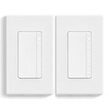 ELEGRP Dimmer Switch, Digital Dimmer Light Switch for LED Lights 150W, INC/HAL 450W, 3 Way LED Dimmer Switch, Needs Neutral Wire, Wall Plate Included, UL Listed, 2 Pack, Matte White