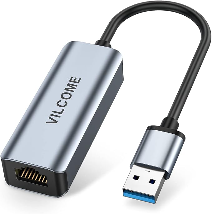 Vilcome USB 3.0 to 100/1000 Gigabit Ethernet LAN Network Adapter, Driver Free by Vilcome