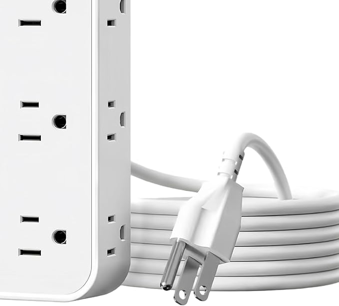 Multi-Outlet Electrical Strip - 16-AC Socket Extension, 50cm Desk Home Dorm Wall with, Safety Surge Protector with Cord, Smart Outlet Strip for TV Phone Refrigerator Kitchen Living Room