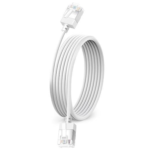 Ultra Slim Cat 6 Ethernet Cable 10 Feet, Flexible Rj45 Cat 6a LAN Cord by DUTEVOLNS