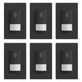 ELEGRP Matte Black Single Pole Occupancy Motion Sensor Light Switch, Need Neutral Wire, 120° Sensor Coverage PIR Infrared Motion Activated, for CFL/LED/MLV/INC/HAL/Fan, UL, 6 Pack