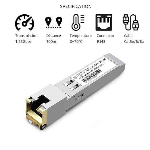 OPSTRAN 1000BASE-T SFP RJ45 Copper Transceiver Module Compatible with Netgear AGM734 100m Cat5e/6 4 Pack