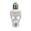 PIR Motion Sensor Light Socket, E26/E27 Smart Lamp Bulb Holder Adapter Auto by Taigeguang