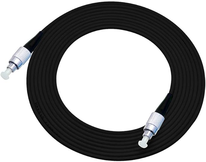 Jeirdus 3M FC to FC Outdoor Armored Simplex 9/125 SM Fiber Optic Cable Jumper Optical Patch Cord 3Meters 10ft Singlemode