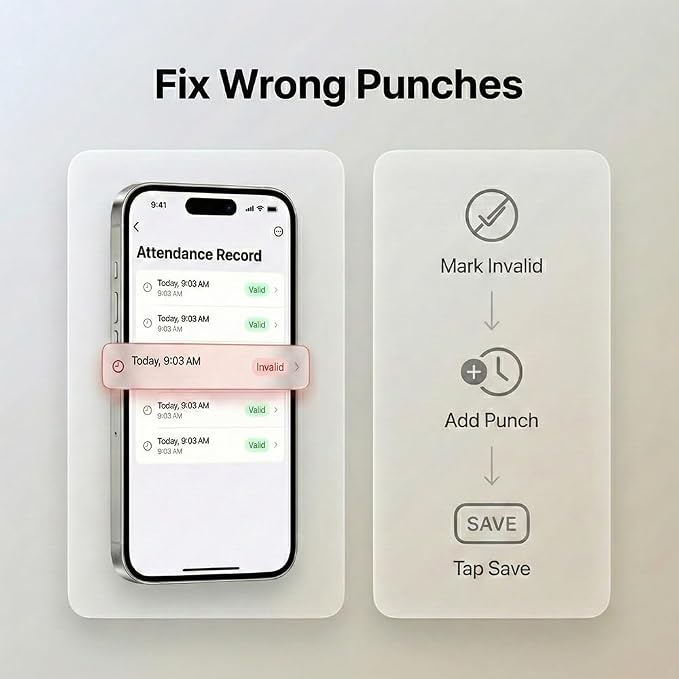 Time Clock System: App Control & 5s Fast Connection, Customizable Rules & 4 - Image 5