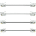 NECABLES 4Pack 3 Inch Short Telephone Cord Phone Cable Wall Phone Cord by NECABLES