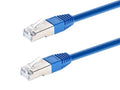 Monoprice Cat6A 5ft Blue Patch Cable Double Shielded 26AWG 10G Pure Bare Copper by Monoprice