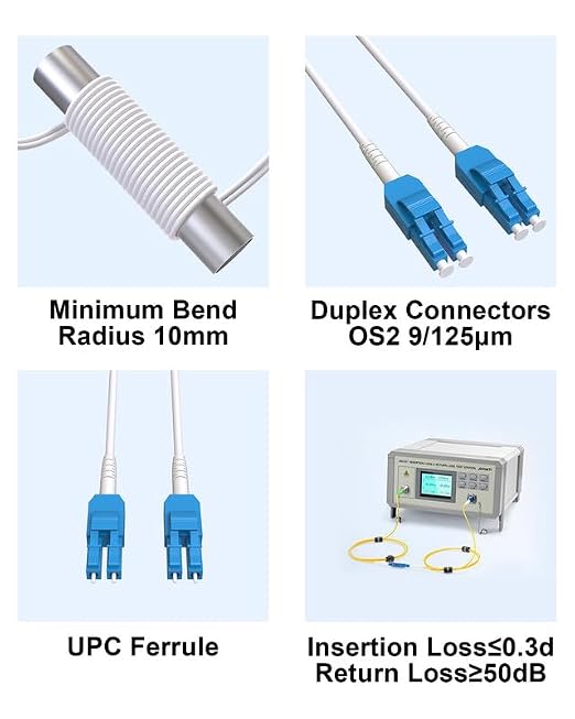 Uniboot LC LC Armored Single Mode Fiber Optic Cable, OS2 SMF Patch Cords - Image 5