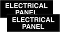 All Quality Basic Electrical Panel Sign - Fire Regulation Safety Compliance Sign - Black - Medium (2 Pack)