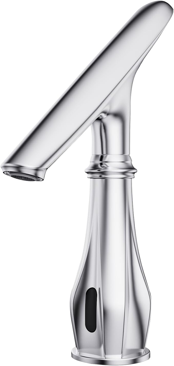 Touchless Bathroom Faucet, Automatic Motion Sensor Chrome Faucet by Bezeit