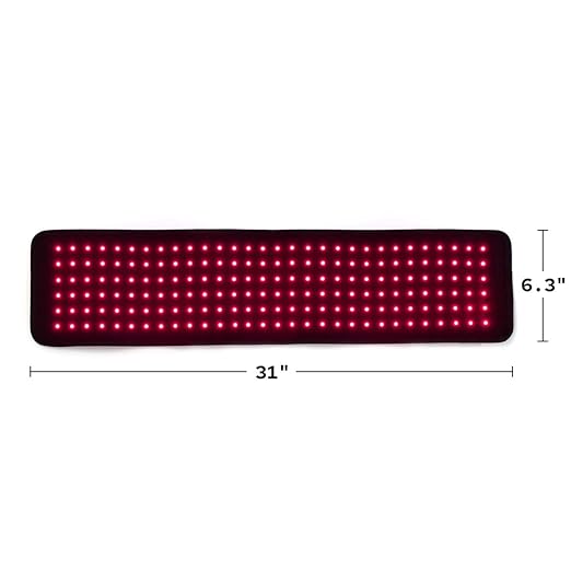 Fringe Red Light Therapy Extra Long Wrap, Wireless, Both Red Light 660nm and Infrared Light 850nm, 360 LED Lights, Sports Recovery