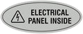 Signs ByLITA Oval Electrical Panel Inside Sign (Lt Gray) - Large 2 Pack