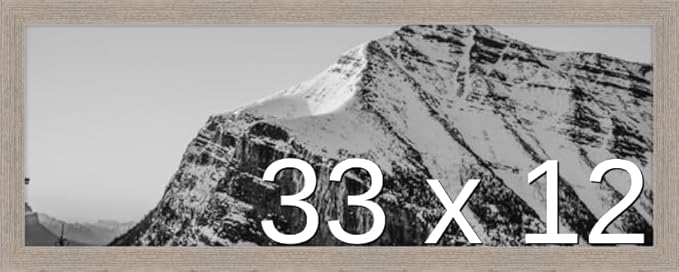 Frame It Easy 33 x 12 Rustic Gray Wood Frame (Derby)