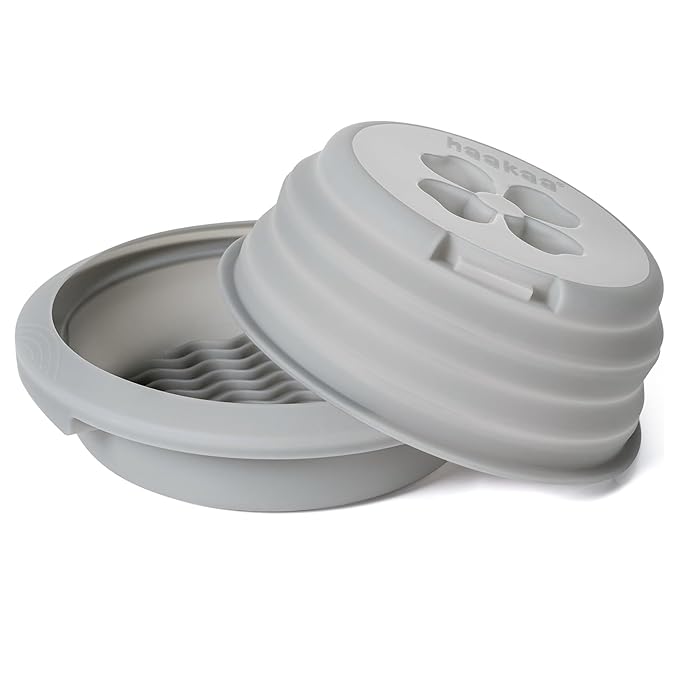 Haakaa Multipurpose Silicone Microwave Bottle Sterilizer & Steamer – Reusable Collapsible Silicone Microwave Sterilizer for Baby Bottles, Breast Pump Parts & Pacifiers and Accessories