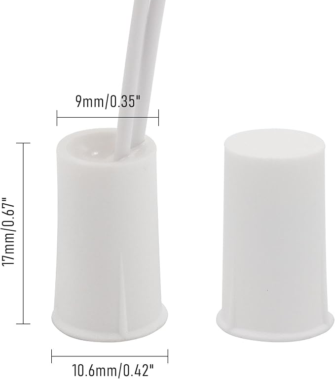 4PCS Recessed Wired Security Window Door Contact Sensor, Normally Closed NC - Image 2