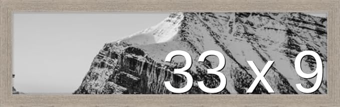Frame It Easy 33 x 9 Rustic Gray Wood Frame (Derby)