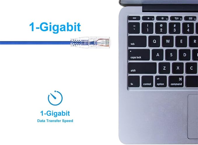 Monoprice Cat6 7ft Blue Component Level Patch Cable UTP 28AWG 550MHz Pure Bare - Image 5
