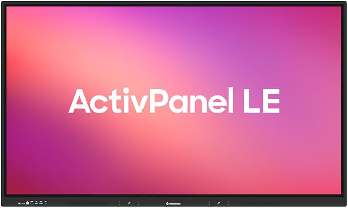Promethean ActivPanel LE 75” High Specification Digital Whiteboard, 4K UHD, Interactive Display, Android OS, EDLA Certified, 3 Year Onsite Support