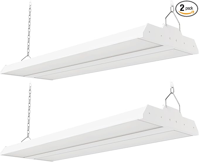 JTT LED Linear High Bay Light,200/150/100W 2FT 30000LM Shop Light Commercial 360° Adjustable 4/5000 CCT Tilt Hanging LED High Bay Shop Lighting Fixtures for Garage Warehouse Workshop Store, ETL 2-Pack