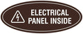 Signs ByLITA Oval Electrical Panel Inside Sign (Dark Brown) - Medium