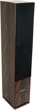 Rockville RockTower 68D 400W Passive Tower Speaker 8 Ohm, Deep Bass, High-Fidelity Sound, Sleek Dark Wood Design, for Home Audio Enthusiasts