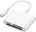 SD Card Reader USB C for iPhone 15/Android Phone/iPad/Mac/Laptop, Three Card by SUNTRSI