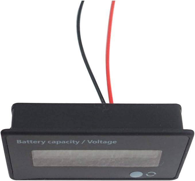 12V 24V 36V 48V Battery Meter, Battery Capacity Voltage Indicator, Lead-Acid&Lithium ion Battery Charge Discharge Monitor, for Motorcycle Car Truck Vehicle Marine Boat Golf Cart Club Car - Blue