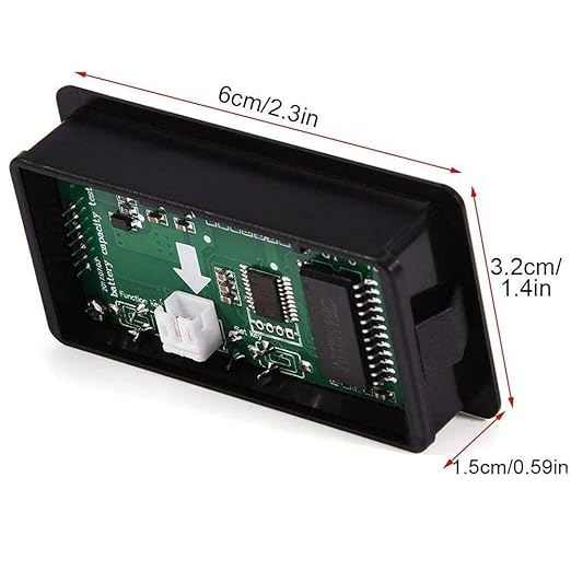 Golf Cart Battery Voltage Meter with Bracket, DC 12V 24V 36V 48V 60V 72V 84V Car Motorcycle Battery Capacity Indicator Monitor Gauge Digital Voltmeter Blue Testers for Acid&Lithium ion Meters