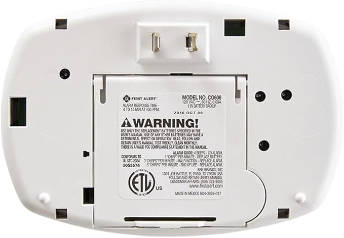 First Alert 1039734 Fat Plug-in Carbon Monoxide Alarm - Image 4