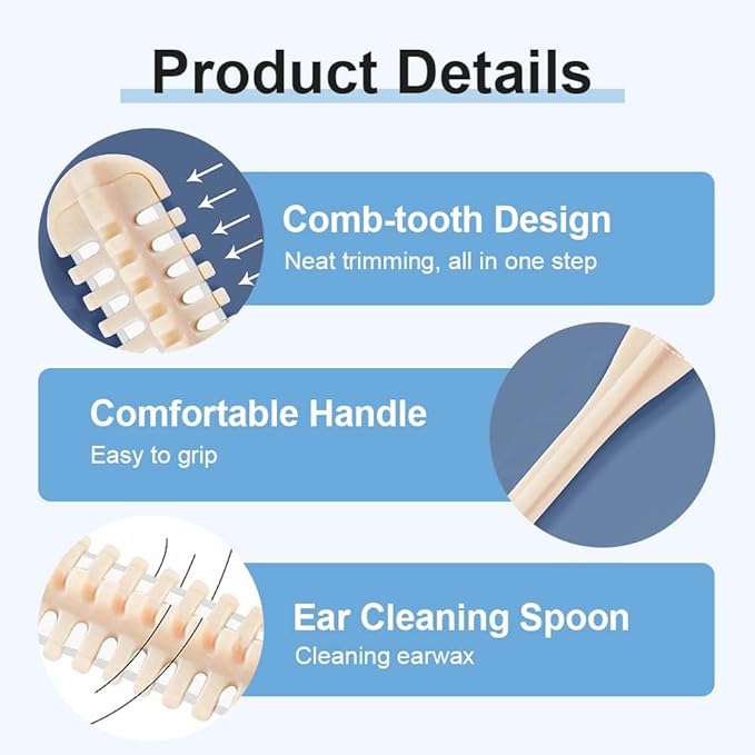 ROWPOZ 2-in-1 Nasal Hair Cutter, Durable Double Sided Trimmer Mini Nose Trimmer, Lightweight Nose Grooming Tool for Travel (A-6Pcs)