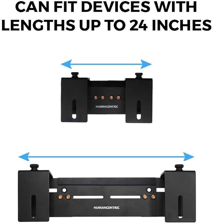 HumanCentric Adjustable Device Wall Mount, Cable Box and Modem Bracket, Adjustable Wall Adapter for Small and Wide or Narrow Devices Like Cable Boxes, Modems, DVD Players on The Wall Behind TV