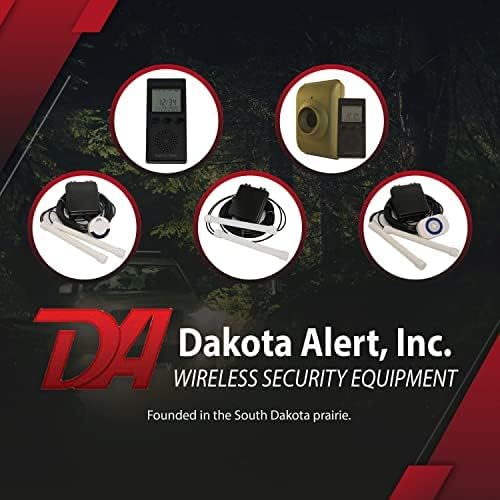 Wireless Driveway Alarm Portable Receiver PR-4000 - Compatible with Dakota Alert 4000 Transmitters | Battery-Powered Monitor Comes with USB Charger & Belt Clip, Driveway Alarms Wireless