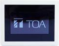 TOA M-800RC-AM D00 Remote Audio Control Panel; 4.3" Touch Screen; Input/Output Signal Routing; Volume Control; Direct Power Supply by Network Cable