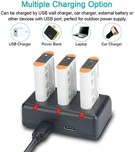 NP-BX1 Newmowa Replacement Battery and 3-Channel USB Charger Set - Image 3